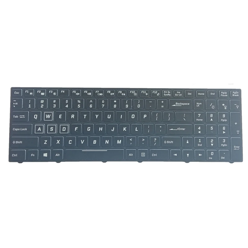 

New Keyboards For CLEVO N850 N950 N857HK N857HJ Keyboard Backlit Pointing US Layout No Frame Small Keypad