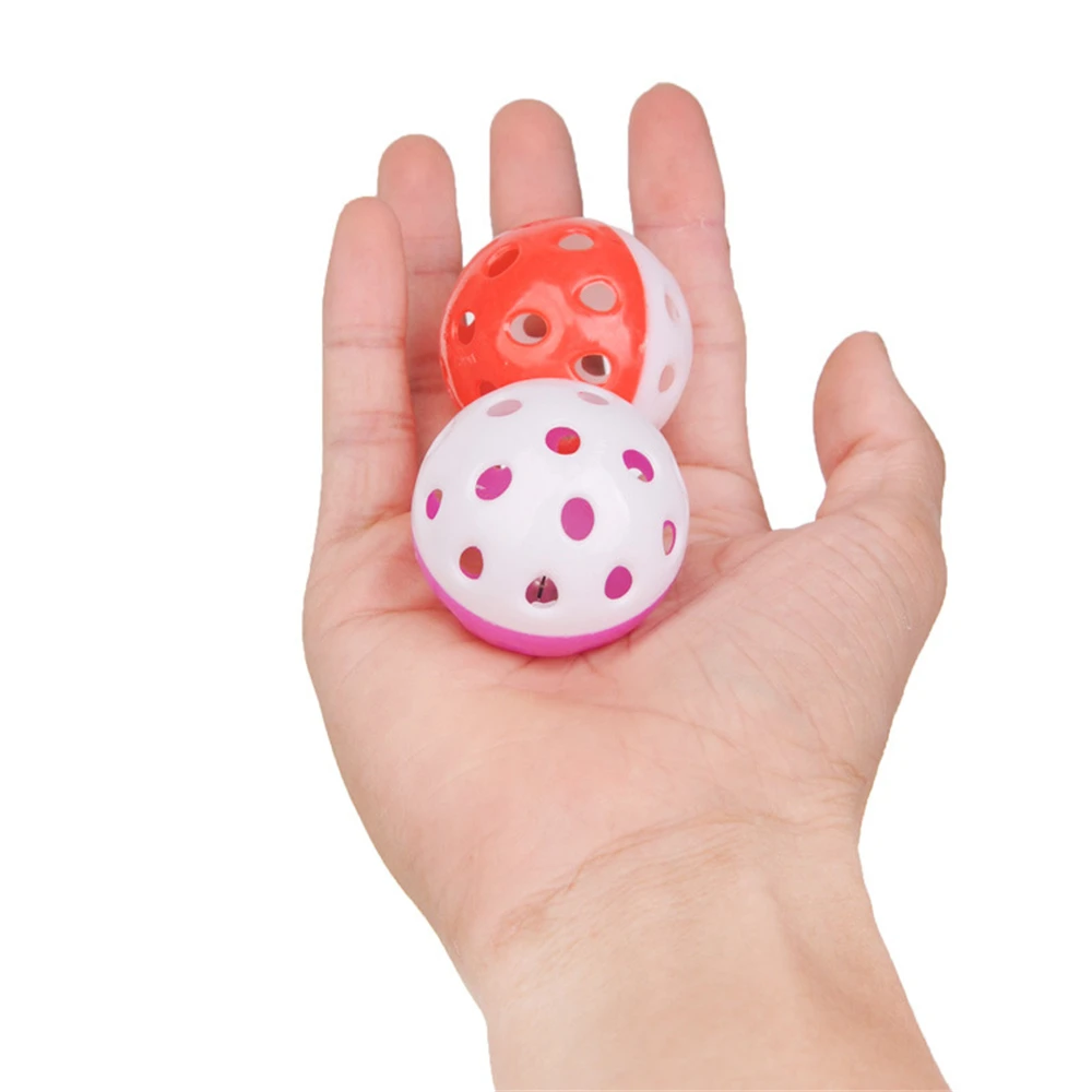 10 шт. красочные пластиковые колокольчики домашние игровые шарики с котенком и