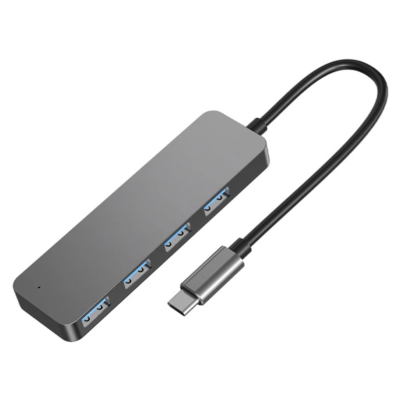 

Концентратор Type C с 4 портами USB 3,0, адаптер, сплиттер, 5 Гбит/с, высокоскоростная док-станция для передачи данных для ноутбуков