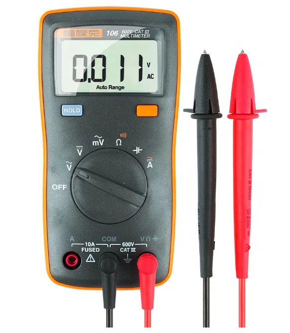 

Fluke106 AC/DC Voltage Current Digital Multimeter with ohm, Capacitance, Continuity Test for Basic Electric Troubleshooting