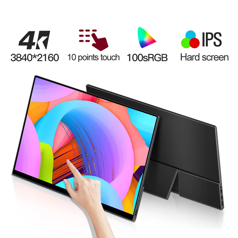WEICHENSI 17.3'' 4K Portable Monitor Touchscreen 3840X2160 With Type-c USB HDMI-Compatible for Laptop Xbox Switch Gaming Display