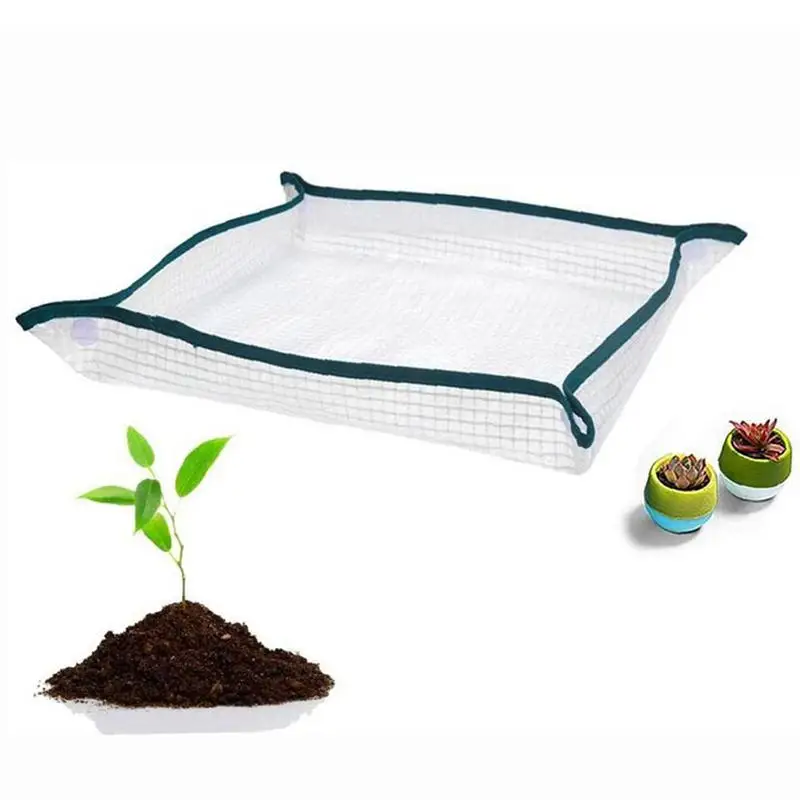 Planting Mat Square Gardening Mat PE Waterproof Plant Potting Mat Thicken Foldable Garden Pad Anti-dirty Transplanting Tool