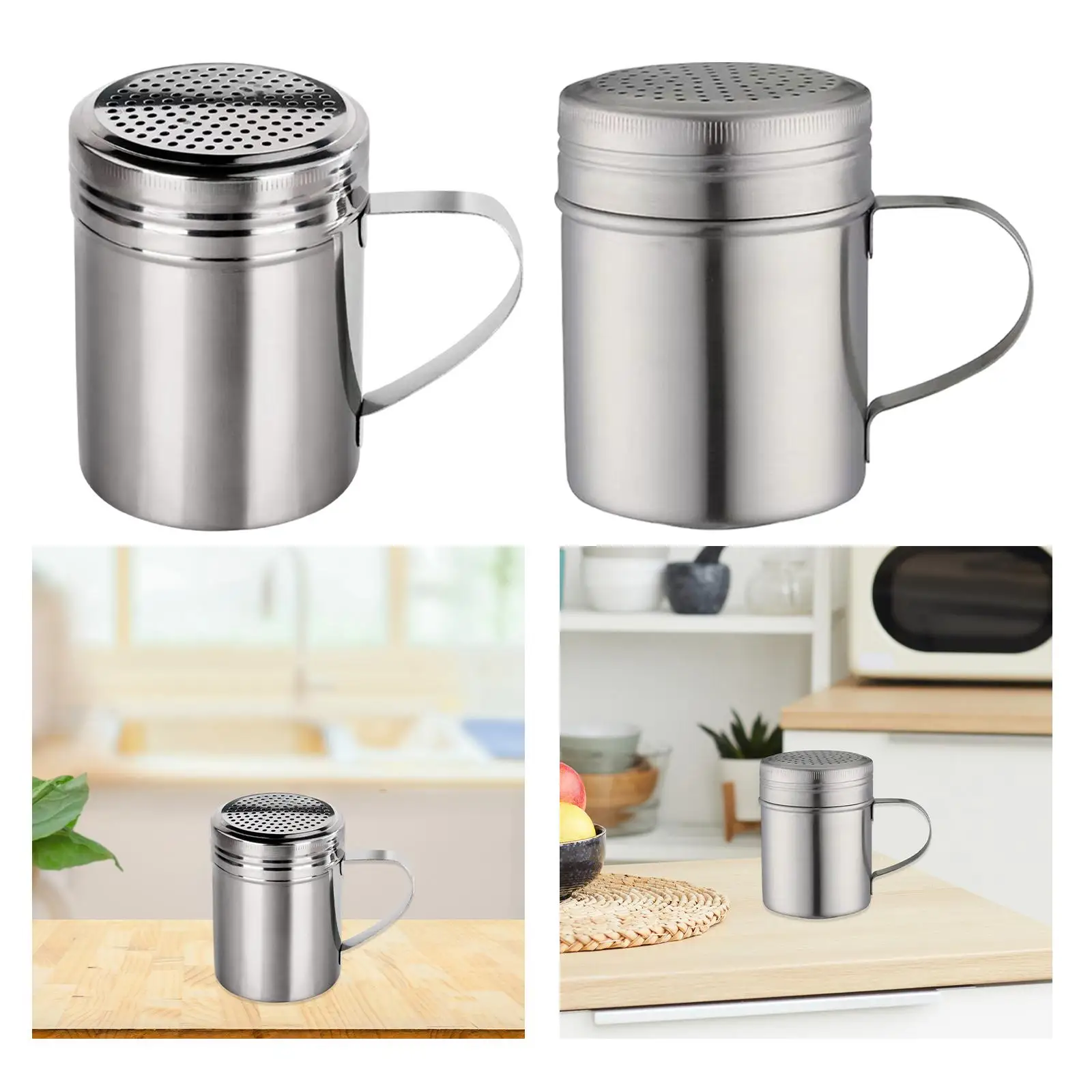 Прочный сито для муки из нержавеющей стали кофе с крышкой инструмент