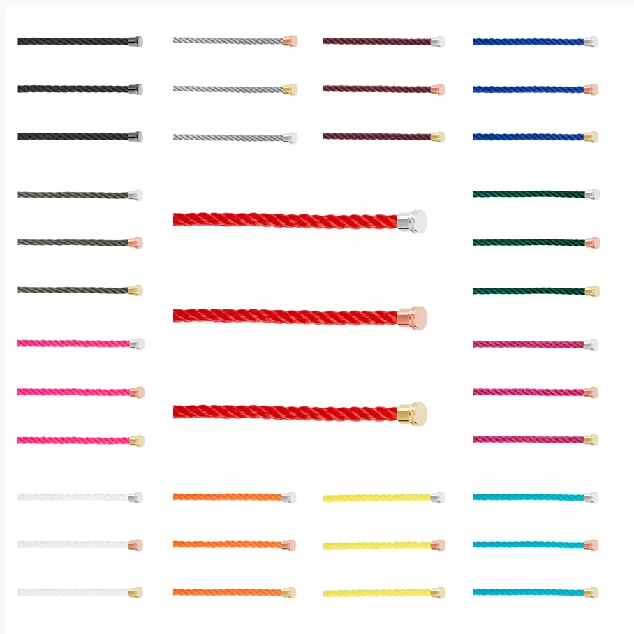 

13CM--18CM Jewelry 10 Degrees Suitable for Medium Chain Rope Bracelet 1:1 LOGO Couple Nylon Rope Bracelet Luxury Gift Wholesale