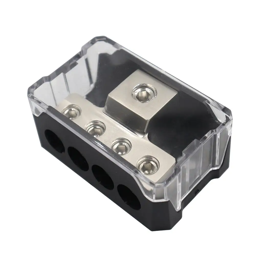 

Car Audio Modified Ground Wire Splitter 4-way Power Distribution Block 1out 4 T-type Splitter Box Hub Audio Power Distributor