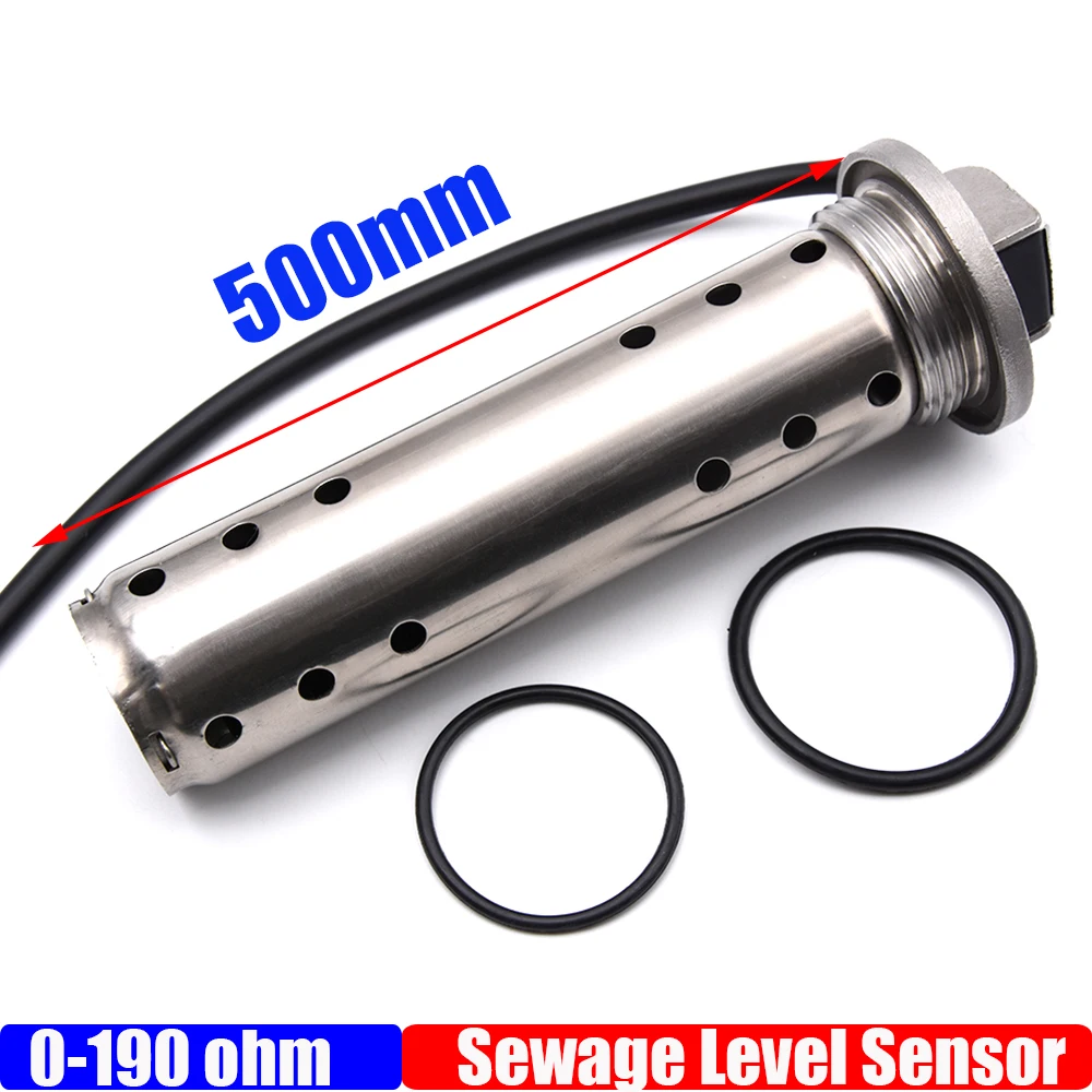 

Изготовленный на заказ датчик уровня сточных вод 150-550 мм, 0-190 Ом, 52 мм, датчик удержания бака, 7 цветов, светодиодный измеритель уровня отходов HTG, водонепроницаемый автомобильный лодка, яхта