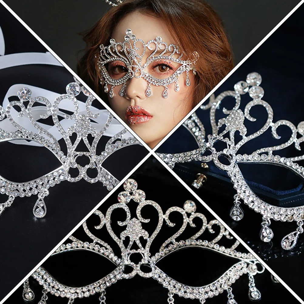 Маска ужасов макияж маскарадные костюмы Марди Гра венецианские стразы блестящая