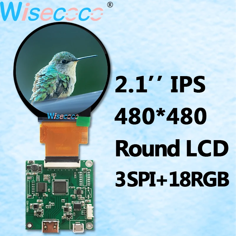Wisecoco 2,1-дюймовый круглый ЖК-дисплей 480x480 | AliExpress