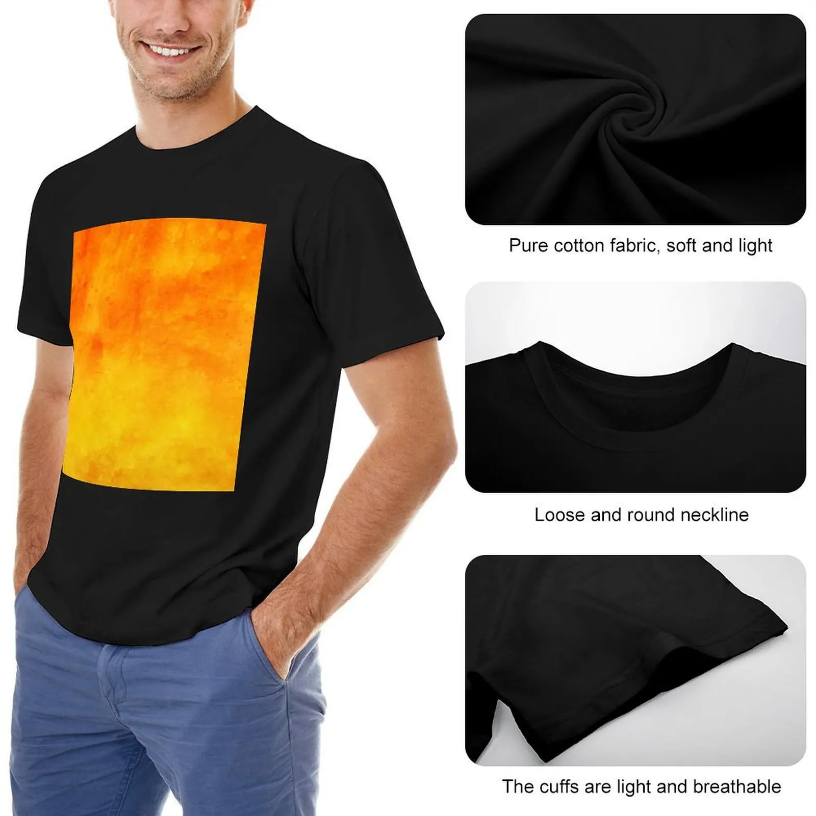 Яркая футболка с акварелью омбре 01 аниме мешковатые рубашки мужские футболки