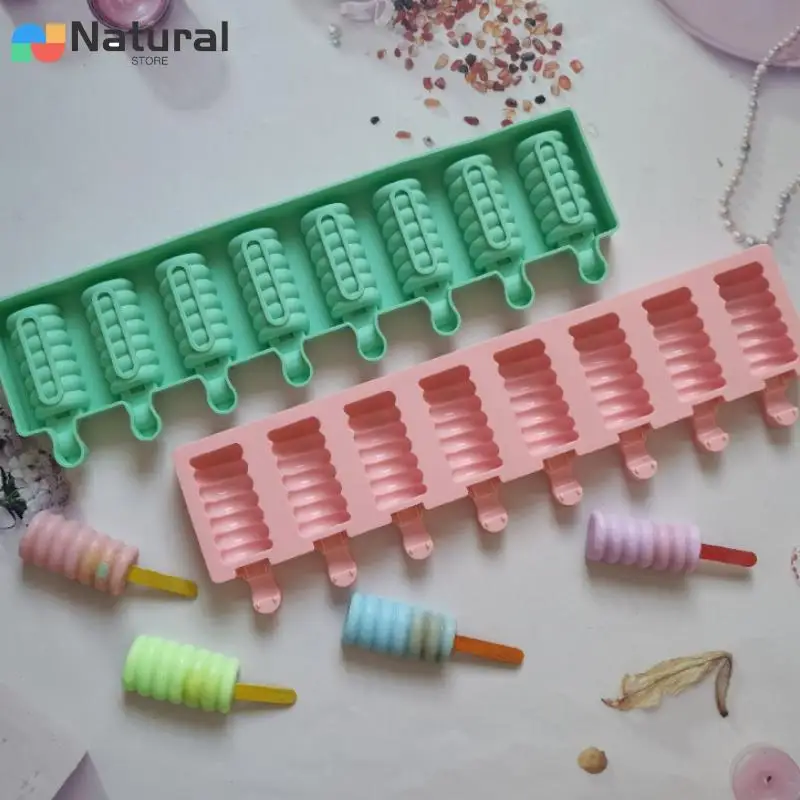 

8 Cavities Ball String Ice Cream Silicone Mold Chocolate Candy Jelly Summer Frozen Making Tool DIY Cake Decor Baking Mold Gift