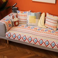 bohemian geometric sofa cover seat cushion cotton fabric anti slip couch cover four seasons sofa towel for living room decor