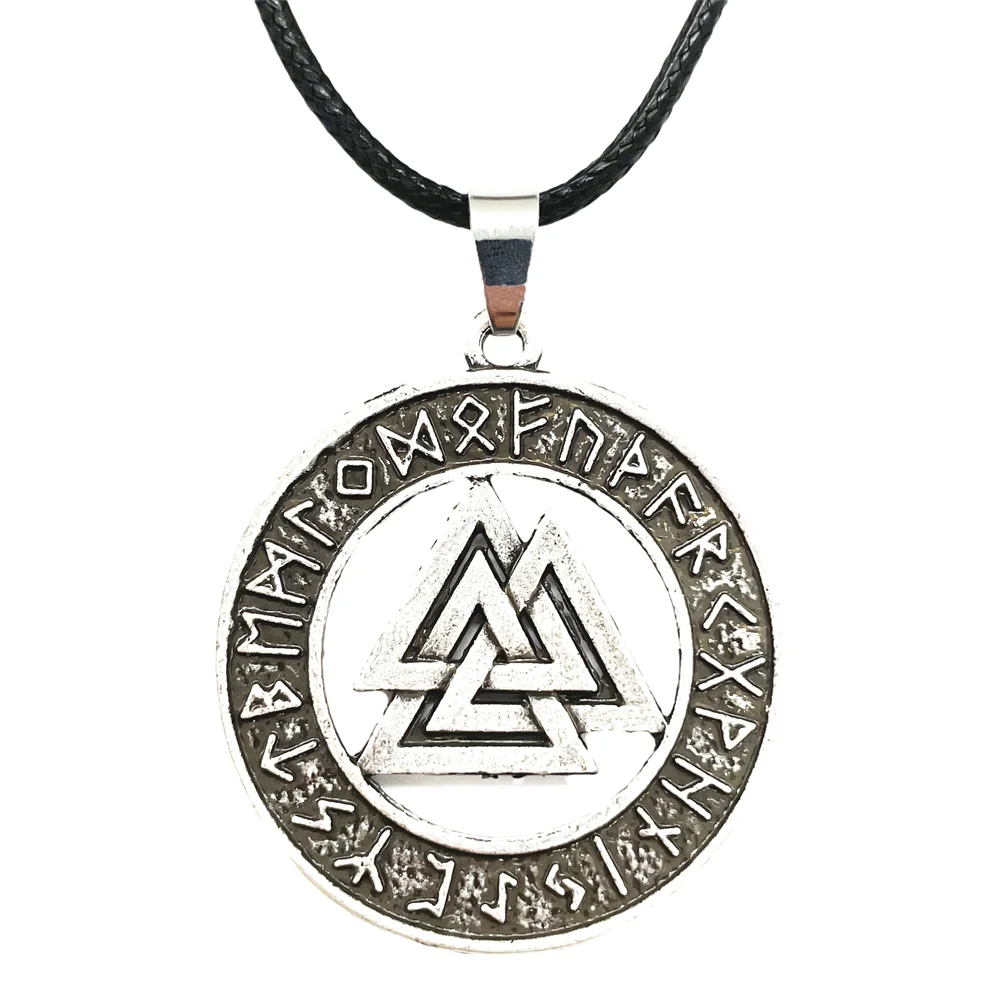 

Nostalgia Norse Valknut Symbol Viking Runes Amulet Talisman Scandinavian Goth Jewelry Necklace