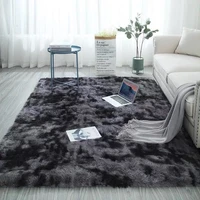 tie dyed tapestry carpet living room bedside long hair washable bedroom badroom floor rugs picnic grey black rug fur mat