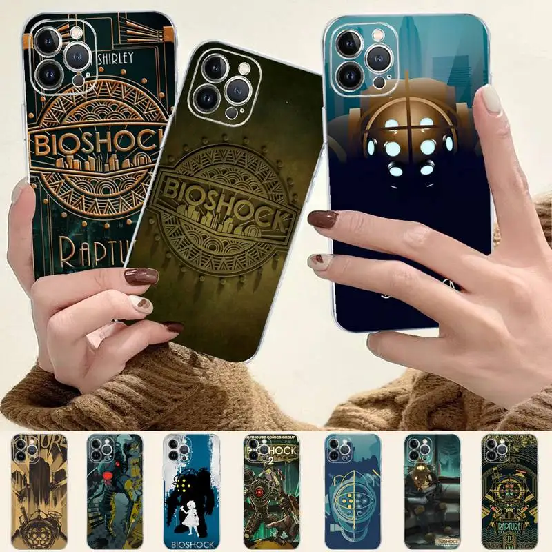 

BioShock Game Phone Case For iPhone 8 7 6 6S Plus X SE 2020 XR XS 14 11 12 13 Mini Pro Max Mobile Case