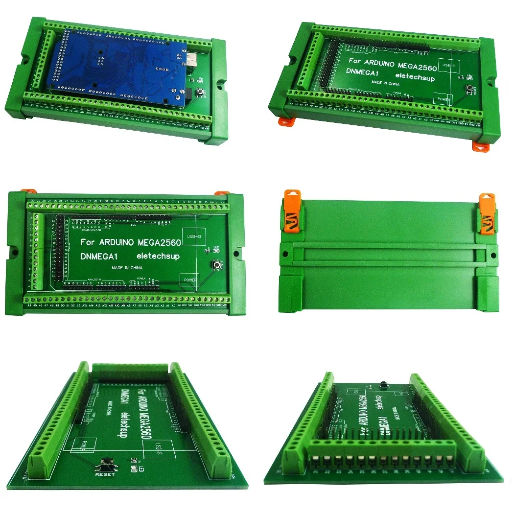 DNMEGA1 Модуль адаптера винтовой клеммной колодки для крепления на DIN-рейку Arduino MEGA2560