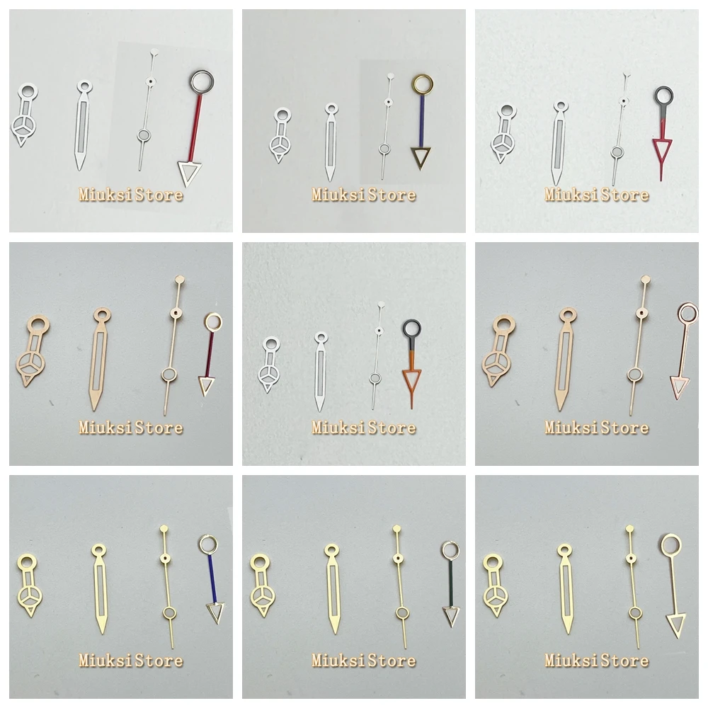 

Часы hands NH34 GMT руки зеленые светящиеся серебряные розовые золотые вышивки подходит для NH34 Mingzhu DG3804 механизм