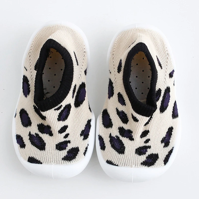 

Baby Prints Anti-skid Floor Socks Spring And Autumn Leopard Print Children's Rubber Sole Shoes Baby Toddler Fashion Sock Shoes