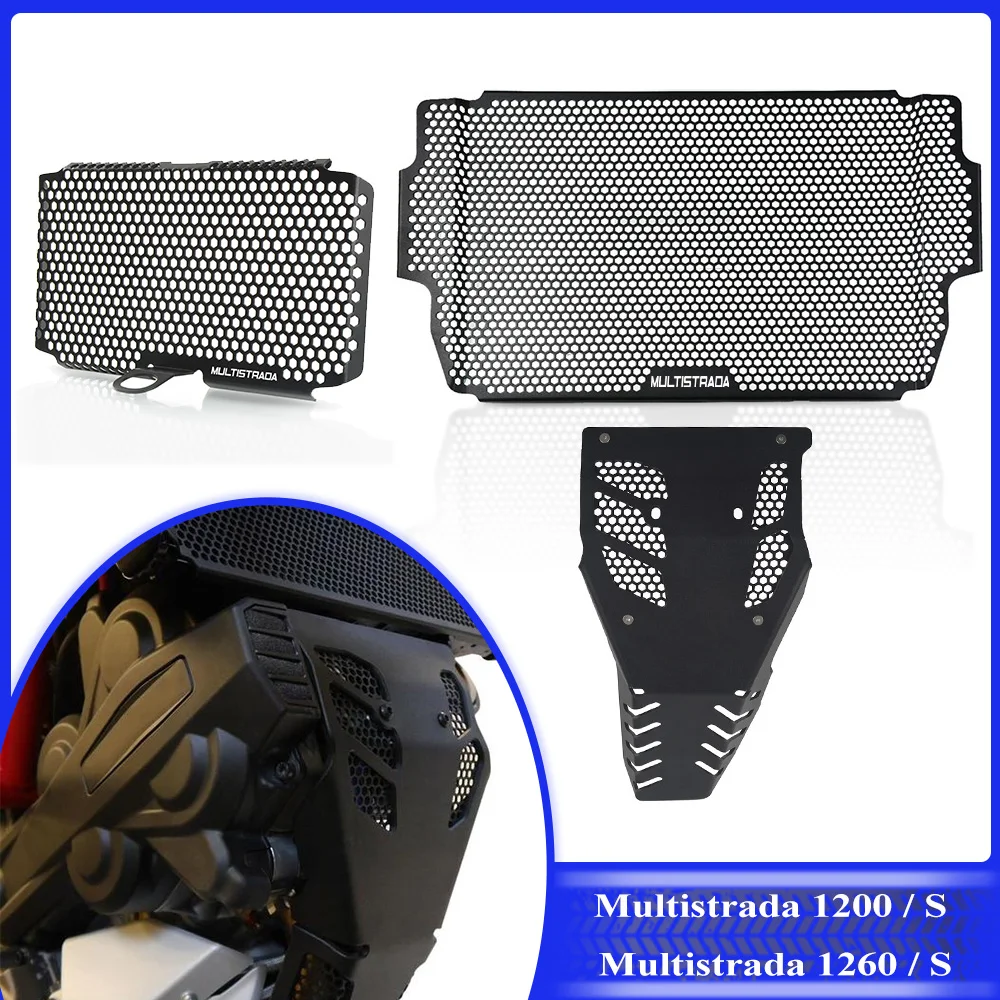 

Motorcycle Radiator Oil Cooler Engine Housing Guard Protector Kit For Ducati Multistrada 1200 1260 S D/Air Pikes Peak Enduro Pro