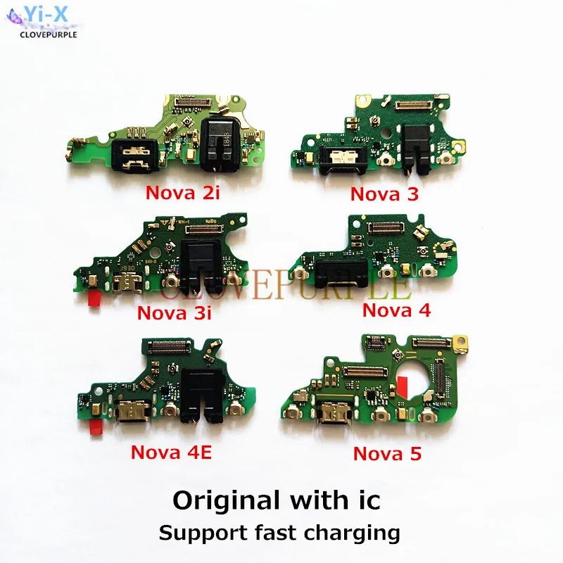 

1 шт. Оригинальный порт для подключения док-станции USB зарядная плата запасные части для Huawei Nova 2i 3 3E 3i 4 4E 5 5T