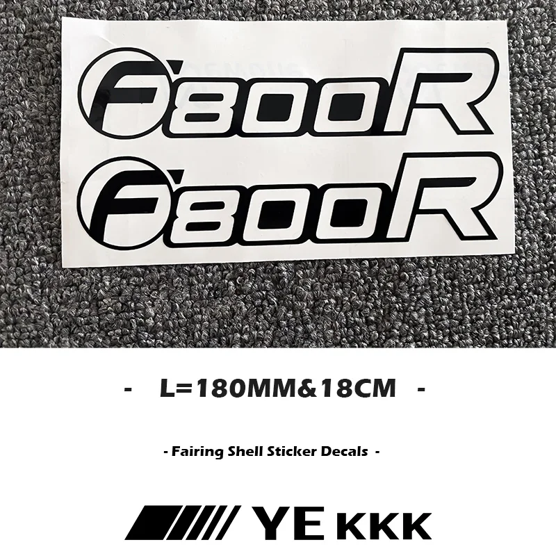 2X 180MM Motorcycle Fairing Shell Hub Head Shell Fuel Tank Sticker Decal White Black For BMW F800R F R800