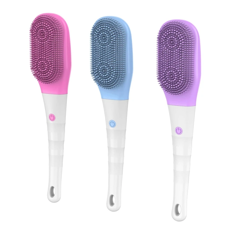 

Electric Bath Brush USB Charge Shower Brushes Long Handle Waterproof Massage D0UE