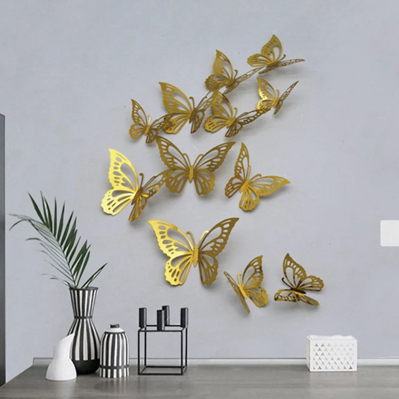 

72PCS Butterfly Wall Stickers - 3D Butterflies Decor For Removable Wall Stickers Home Decoration DIY Art Decoration