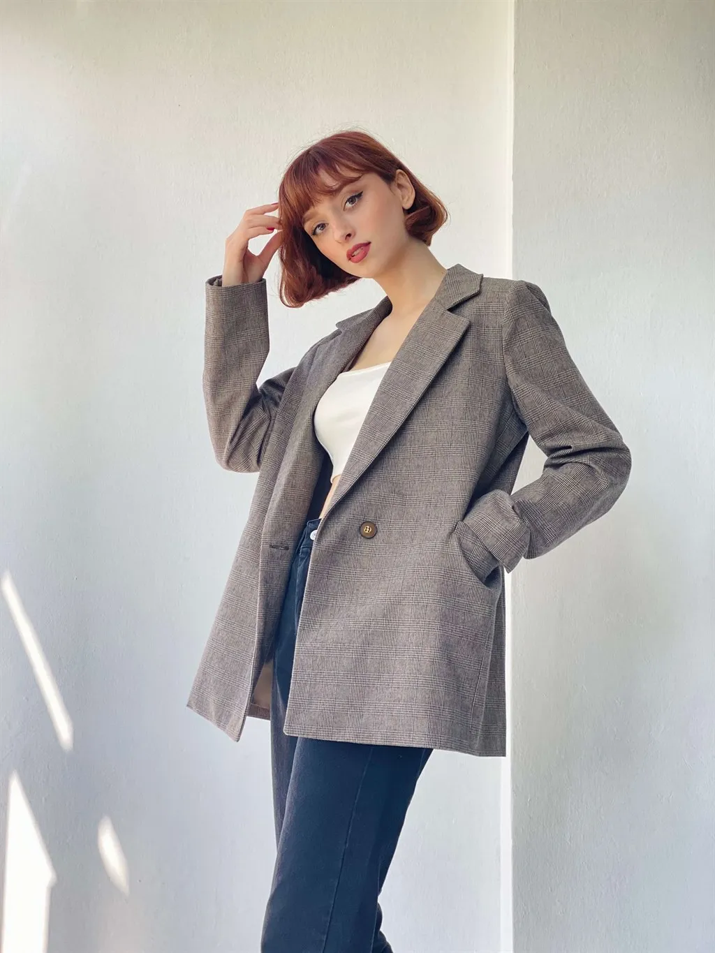 

Retrobird Design Women 'S Coat Cotton Casual Lined Retro Model Kum Color Women Blazer Jacket