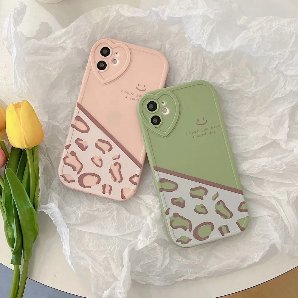 

Big love camera color Leopard Print Soft Shell For iphone 11 12 13 Pro Max XS X XR 7 8 plus SE 2022 Cases Cover