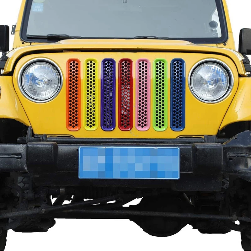 Решетчатая вставка для переднего гриля решетчатая решетка с зажимом Jeep Wrangler TJ &amp