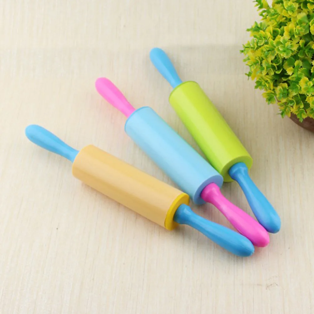 

Dough Pin Rolling Roller Kidsrollers Silicone Tools Kitchen Bread Set Handle Baking Small Pasta Kits