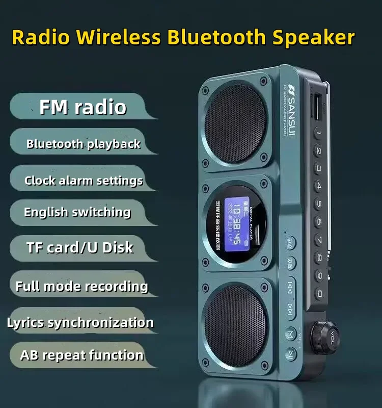 Новая беспроводная Bluetooth-Колонка Sansui F28 в стиле ретро мини-Колонка со штепселем