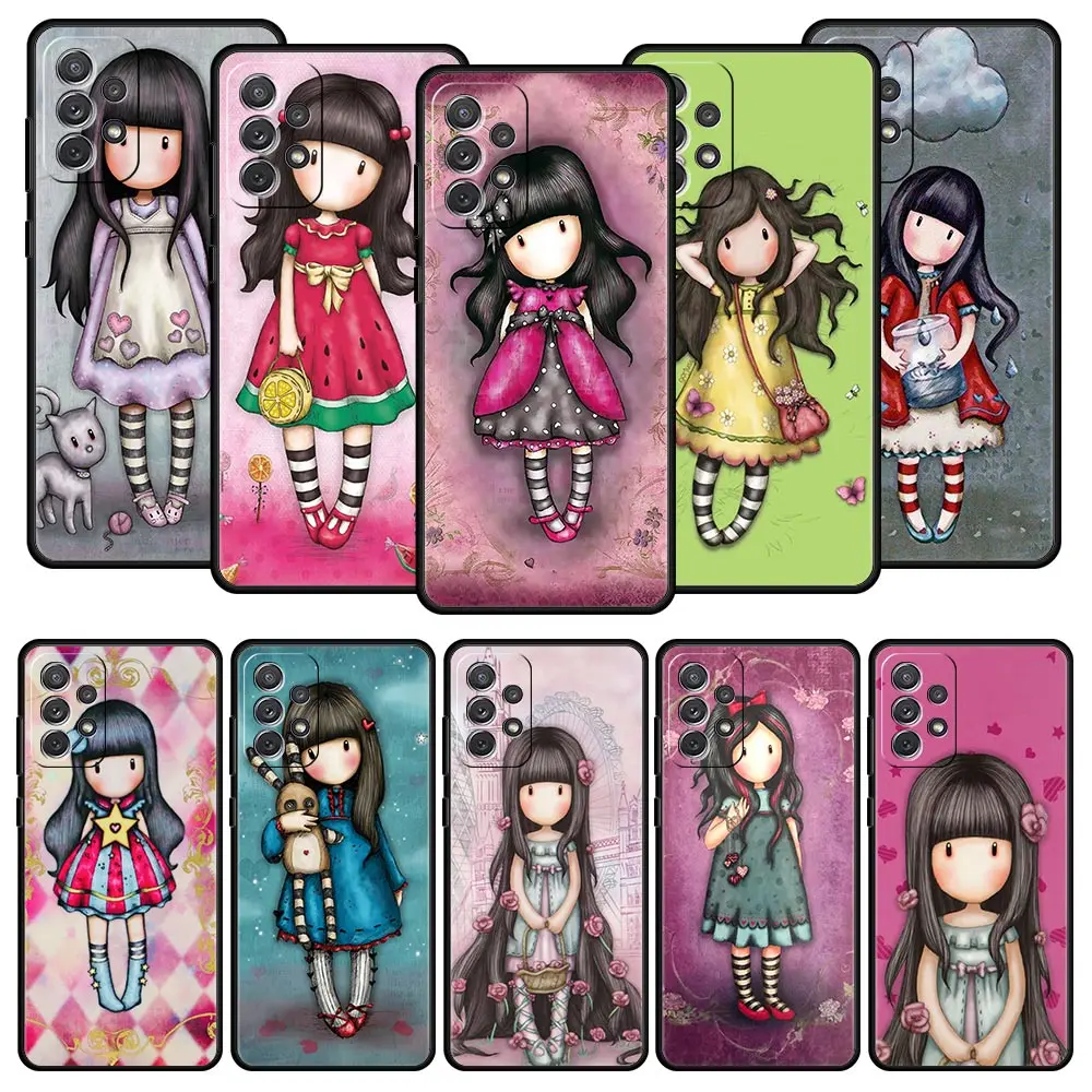 

s-Santoro-G-Gorjuss cartoon girl Phone Case For Samsung Galaxy A51 A71 A41 A31 A21S A11 A01 A03S A12 M31 M22 A32 A52 A13 Cover