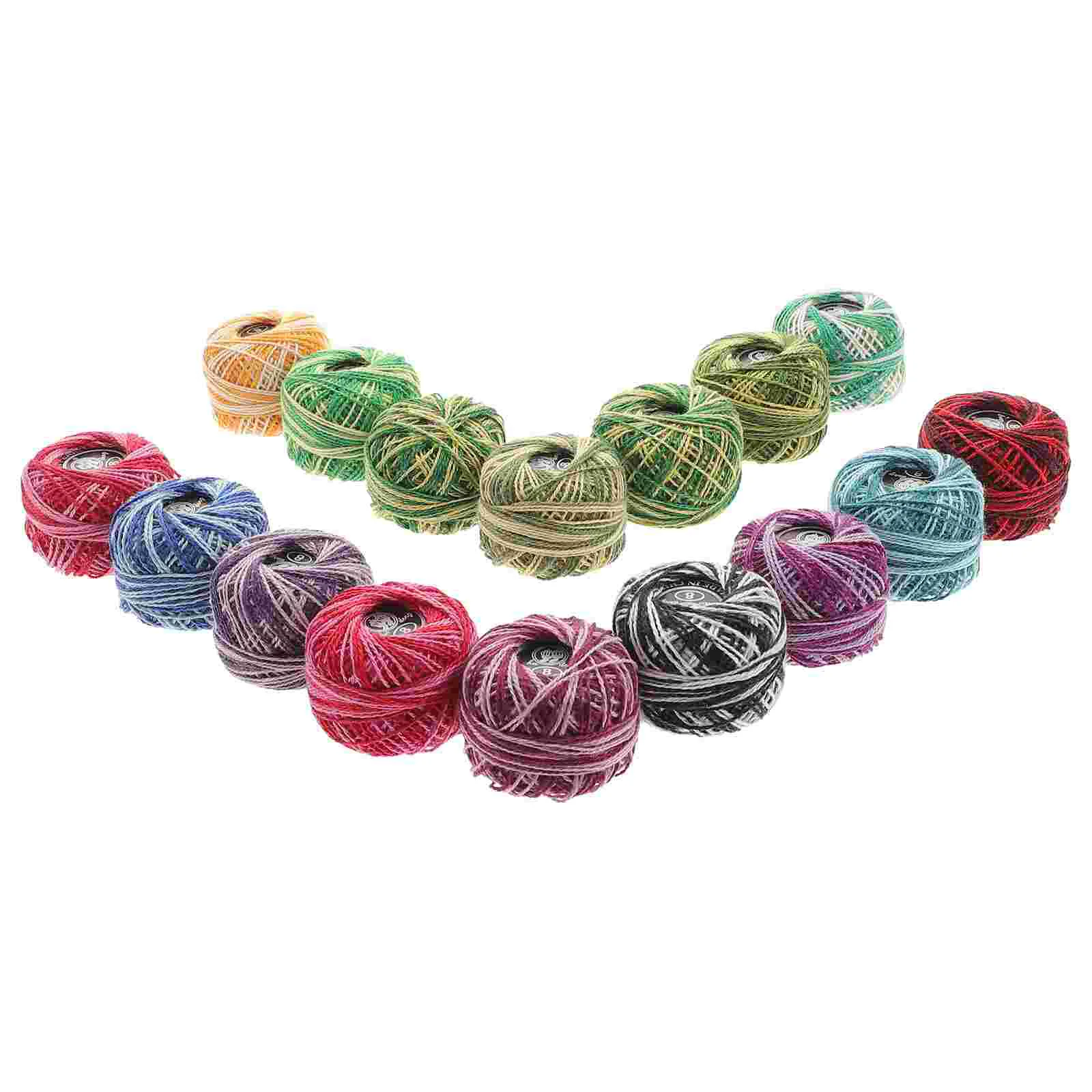 

16 Roll Cotton Rope Hand Craft Tool White Cross Stitch Line Embroidery Kits Yarn