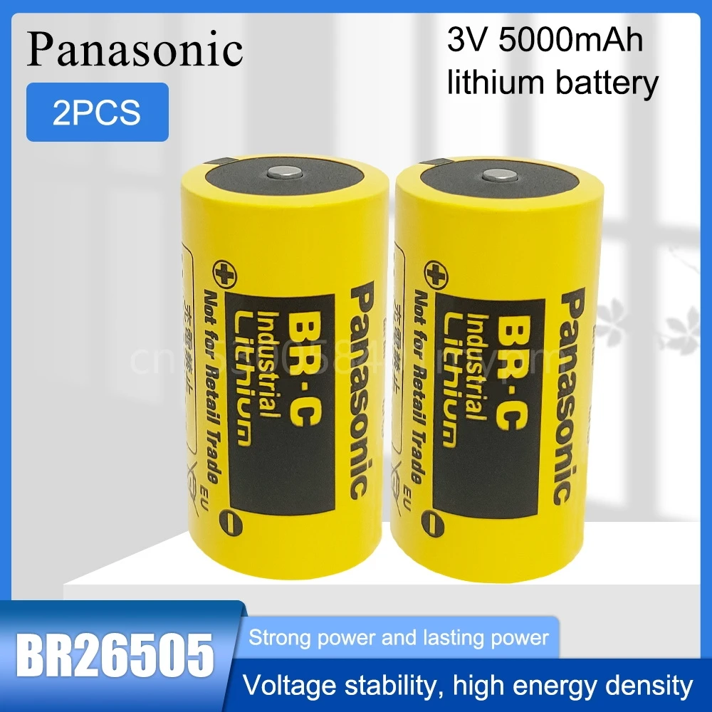 

2PCS Panasonic BR-C BR26505 3V Lithium High Temperature Lithium Battery for Gas, Water, Electricity, Hot Water
