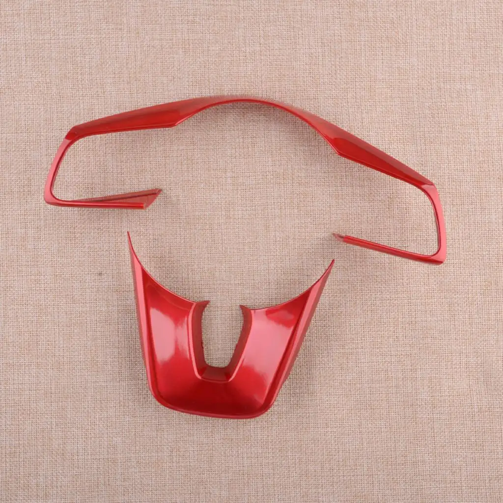 

2Pcs/Set Red ABS Car Steering Wheel Button Trim Lower Panel Cover Frame Decorative Fit for Kia Forte K3 2019 2020 2021 2022