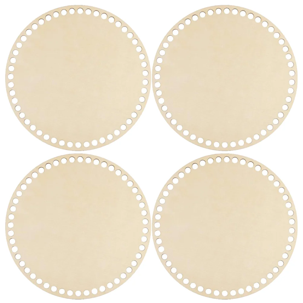 

Basket Base Crochet Wooden Bottomfor Diy Weaving Wood Bottoms Purse Woven Shaper Handbag Knitting Board Hollow Baskets Insert