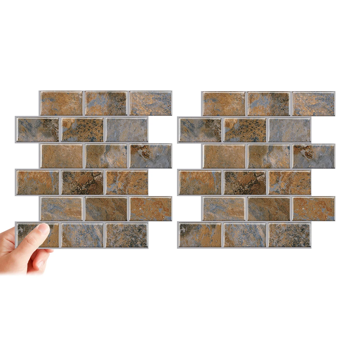 Wostick 3 листа красочная плитка из кирпича для метро пилинг и палочка брызги