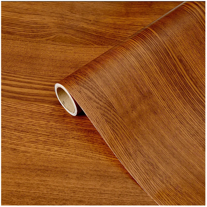

Wood Grain Self-adhesive Wallpaper Waterproof PVC Boeing Film Sticker 60CM Wide Wardrobe Door Decoration Decoration