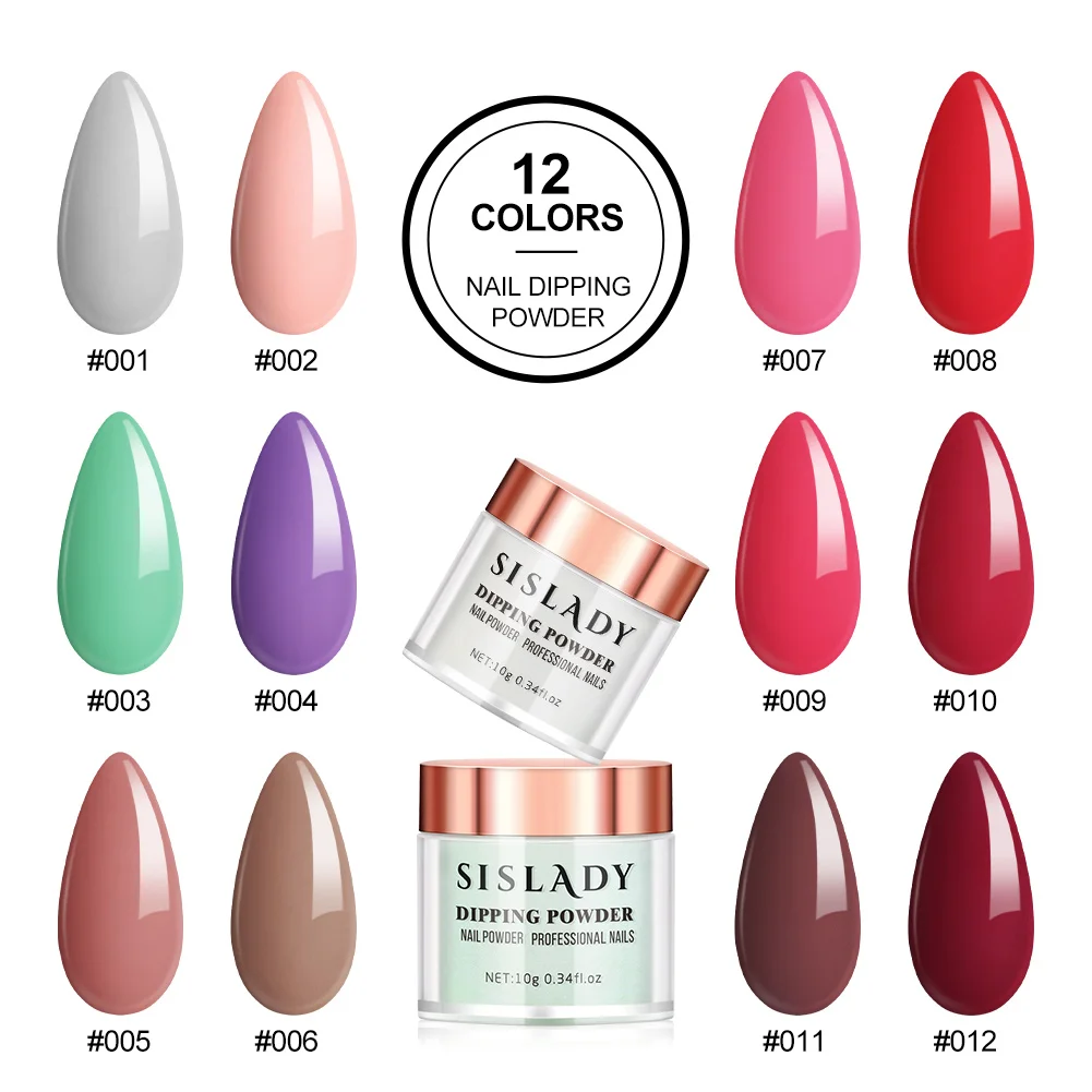 

12Colors Nail Dipping Powder Natural Dry Without Lamp DIY Gel French Acrylic Dipping Powder