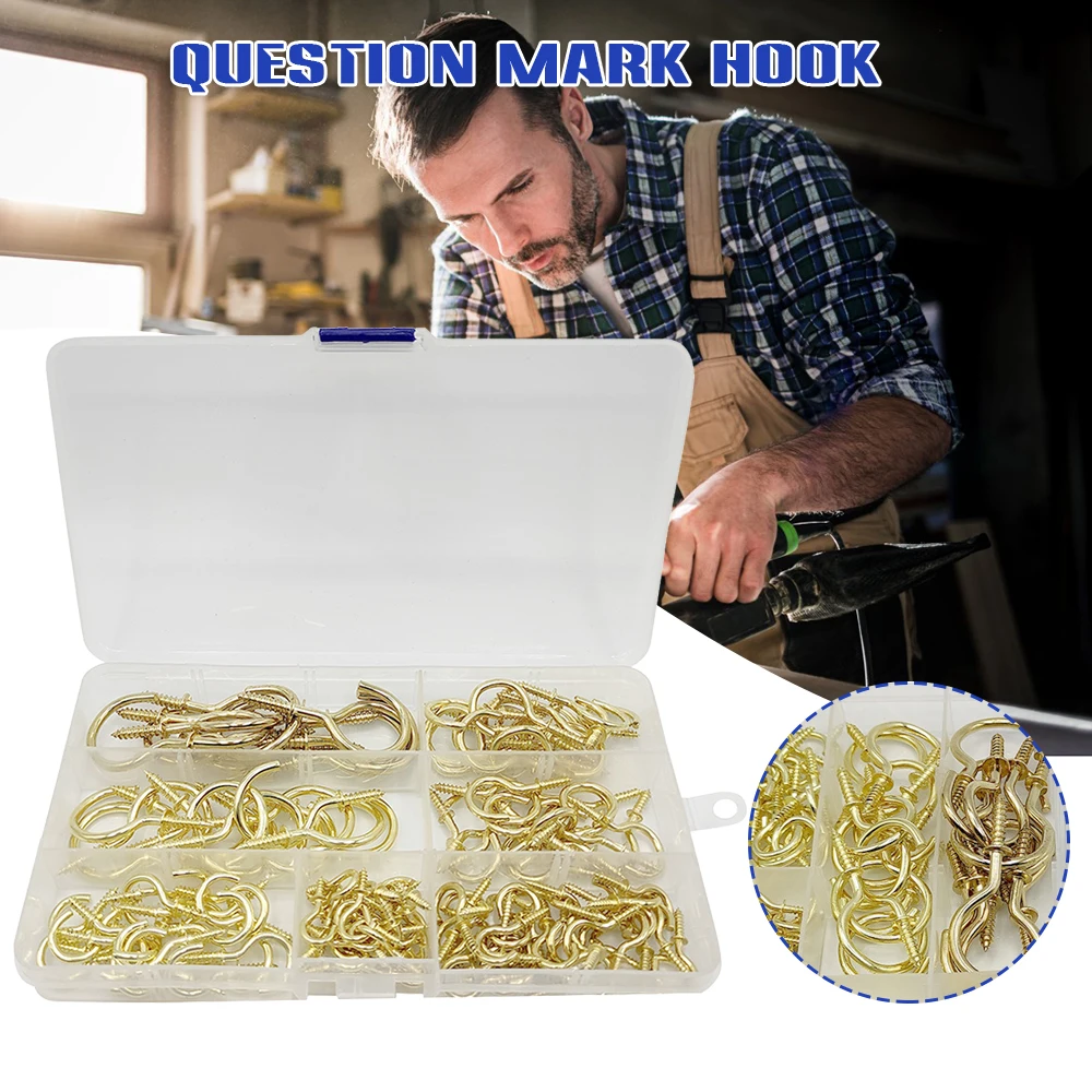 

Винтовые крючки из углеродистой стали с деревянной резьбой, потолочные крючки для подвешивания кофейной чашки, 136 шт./комплект, крючок для ч...