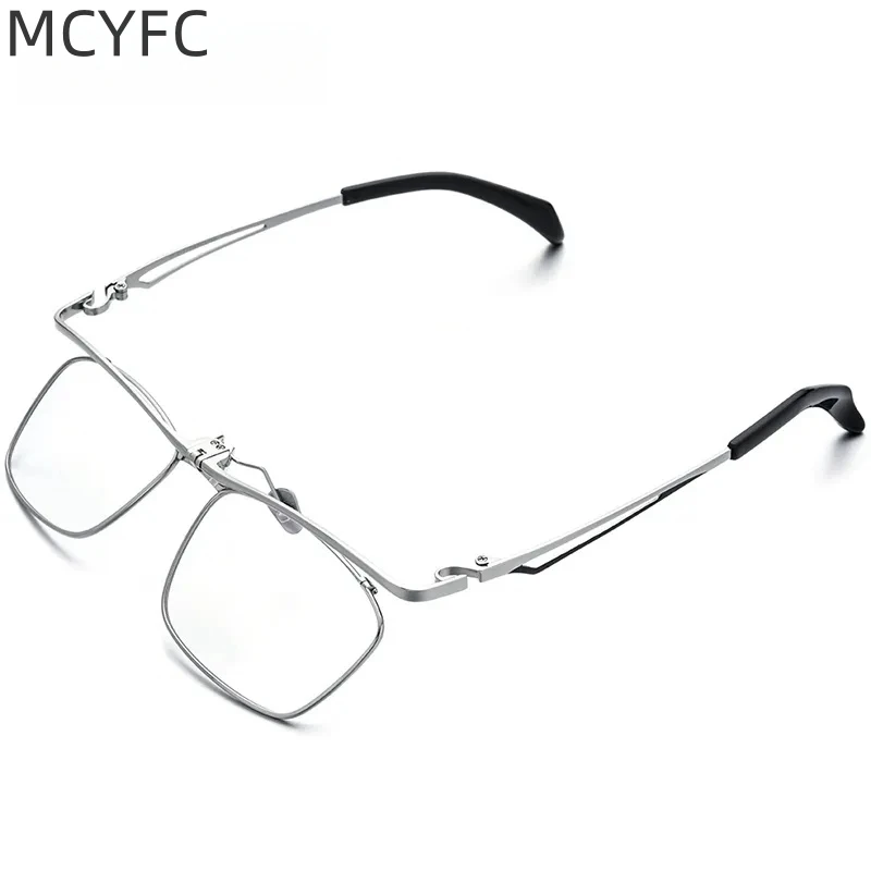 

MCYFC Rotation on The Turn Titanium Glasses Frame for Men Square Prescription Eyeglasses Optical Frames Korean Style Eyewear