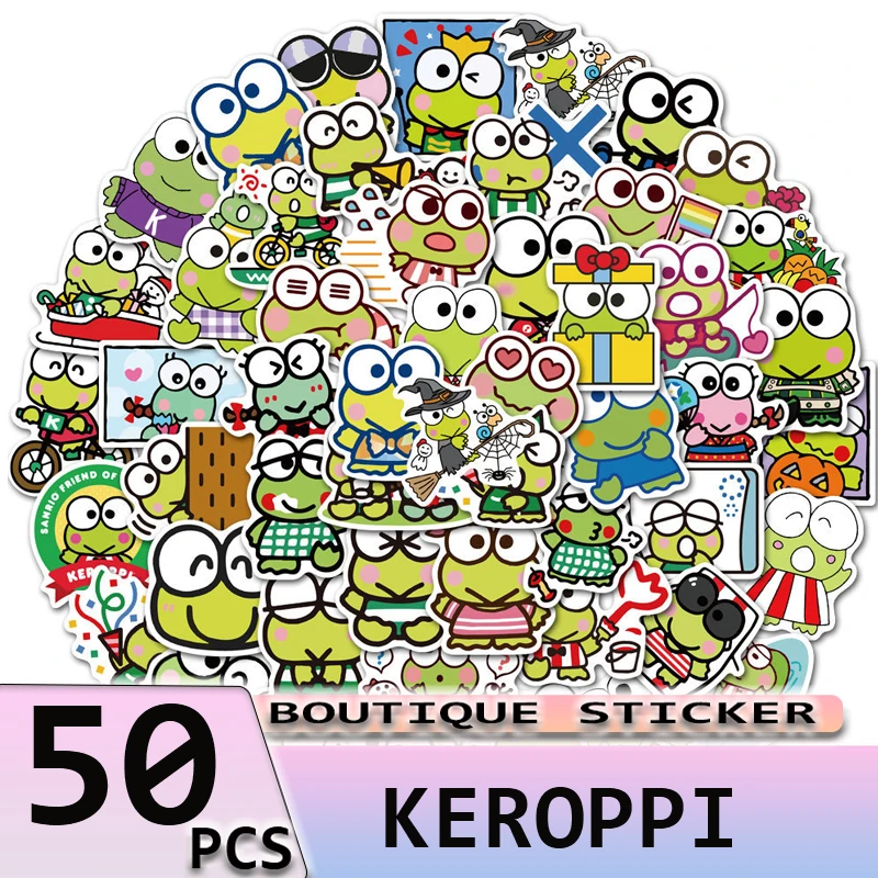 50 шт. водостойкие наклейки Kuromi Hello Kitty Mymelody Cinnamoroll для ноутбука |