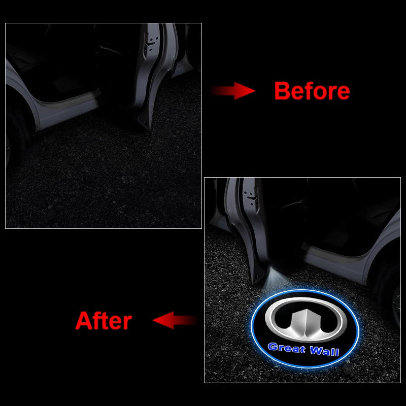 Новый 1/2 шт. светодиодный проектор двери автомобиля приветственные огни высокой