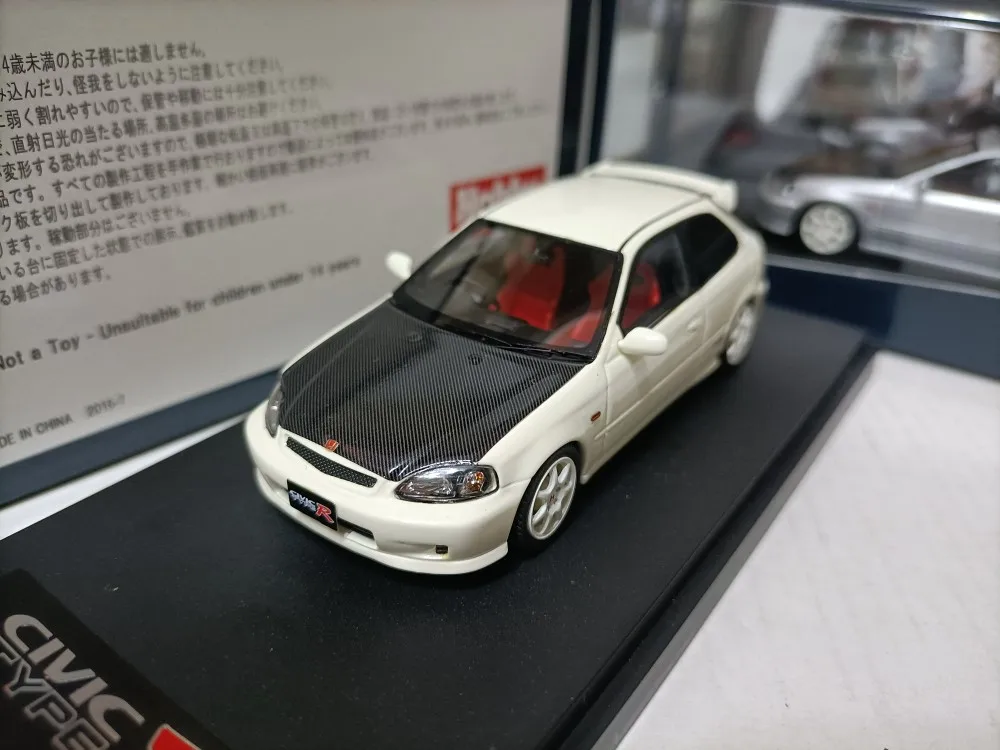 

MARK43 1 43 Honda Civic маленький стальной пистолет Тип R EK9 белая модель спортивного автомобиля