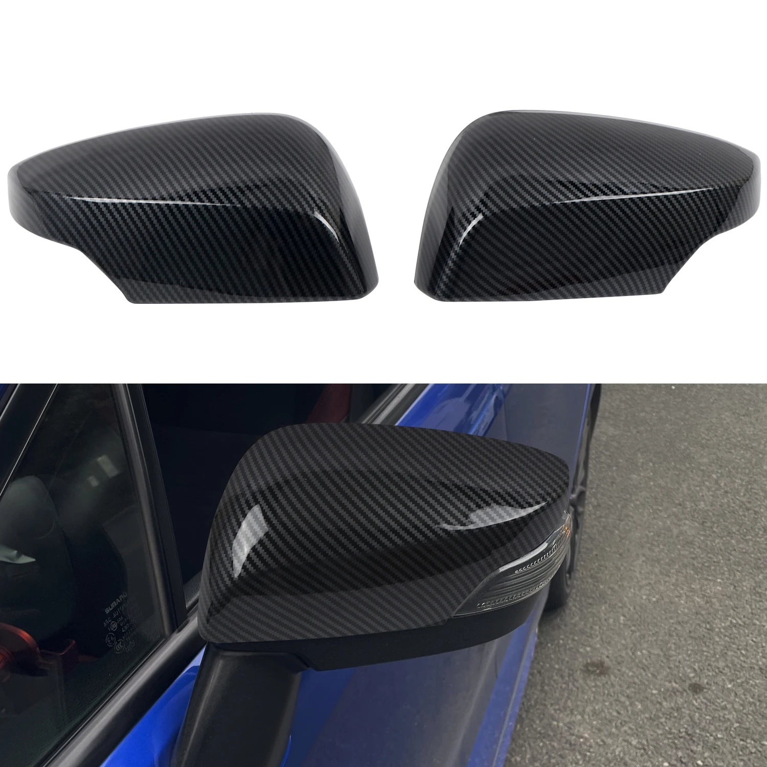 

Для Subaru WRX STI 2015-2021 Автомобильный обзор, боковое зеркало, крышка, декоративная отделка, АБС-пластик, черный, аксессуары, 2 шт. (только подходит для версии STI