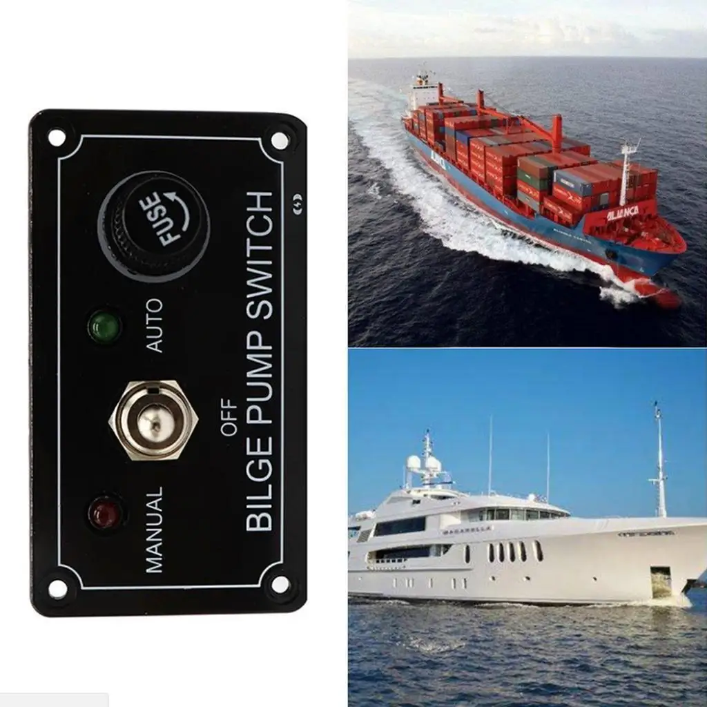 

1 Piece Bilge Pump Control Panel + 1 Piece 5A Fuse + 1 Piece