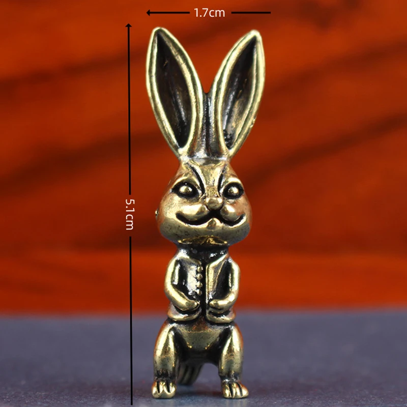 

Винтажная Медная Фигурка Кролика С Длинными Ушами, Украшение Для Рабочего Стола, Креативный Декор Для Дома И Офиса