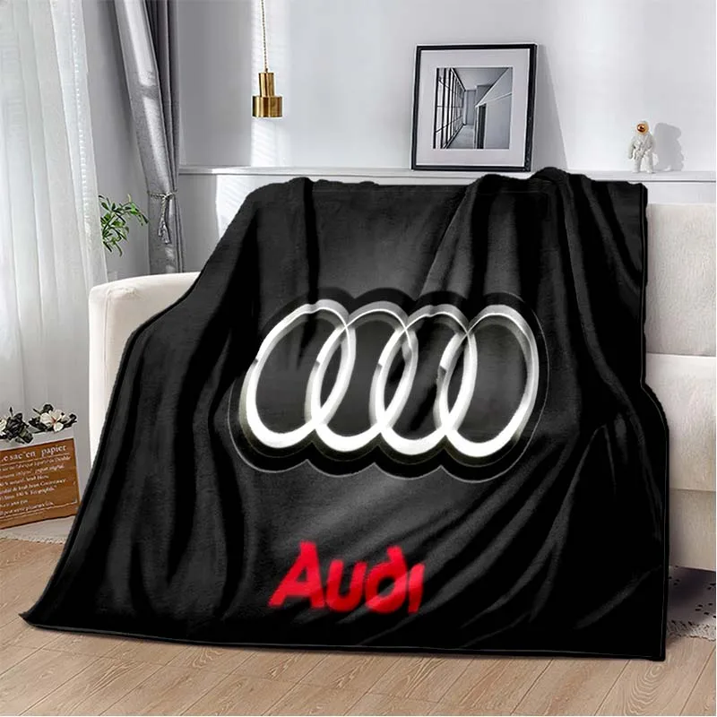 

Спортивный 3d-автомобиль A - Audi с логотипом, Трендовое одеяло для гостиной, спальни, дивана, кровати, теплое и удобное всесезонное портативное одеяло для пикника
