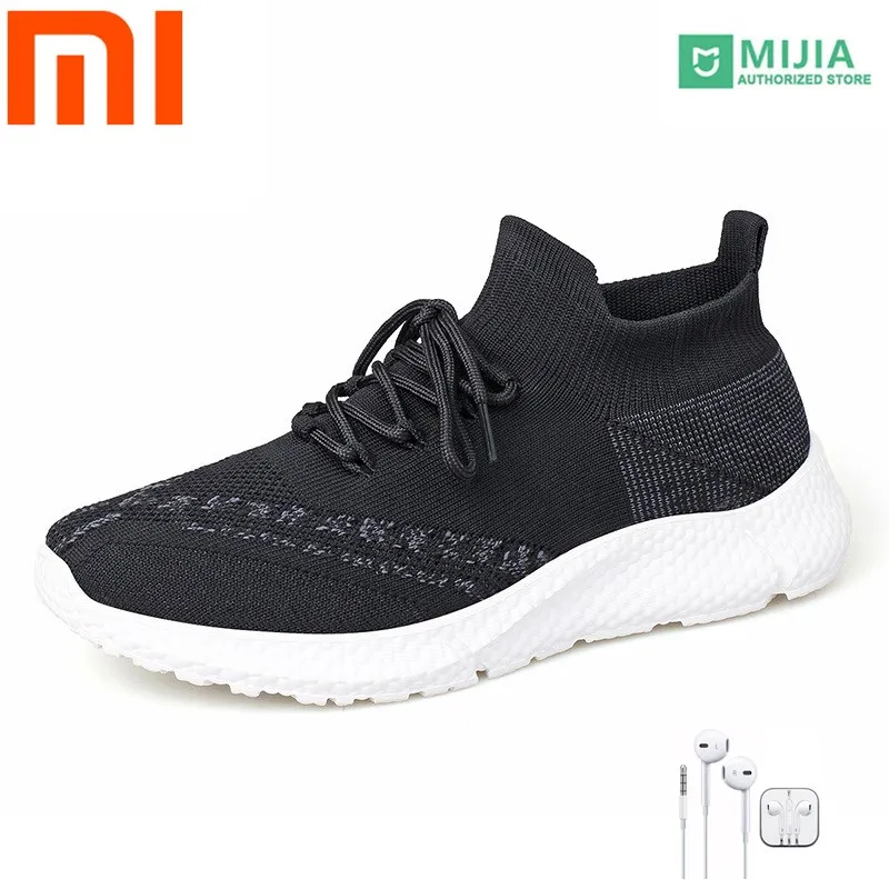 

xiaomi mijia 2022 spring and autumn new sports fly woven lace up sock mouth men's shoes outdoor cross-country running shoes