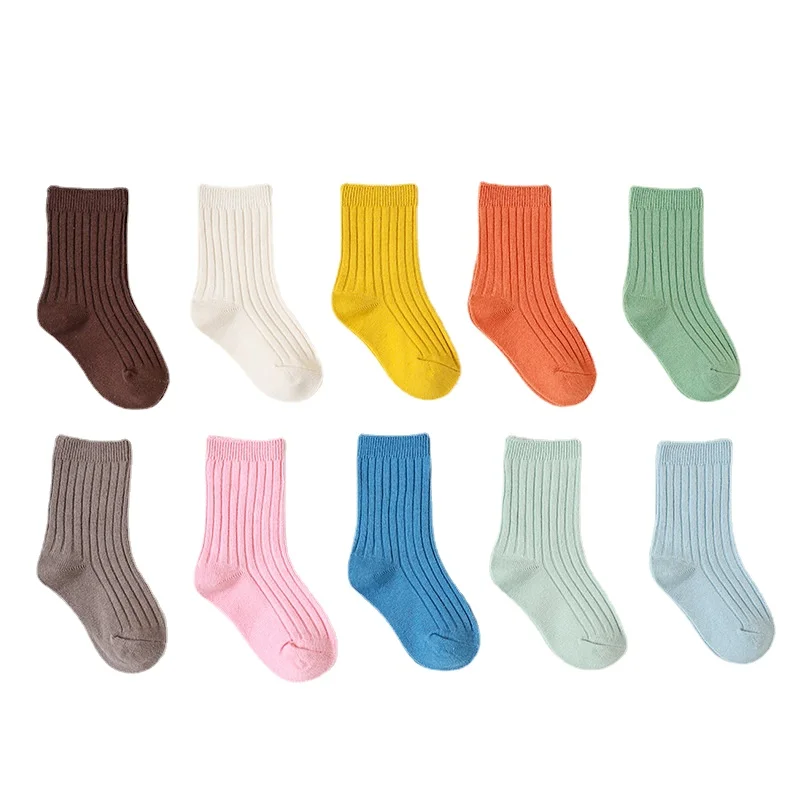 

3 пары детских носков Весенние и осенние хлопковые носки Однотонные студенческие носки Высококачественные носки для мальчиков и девочек от...